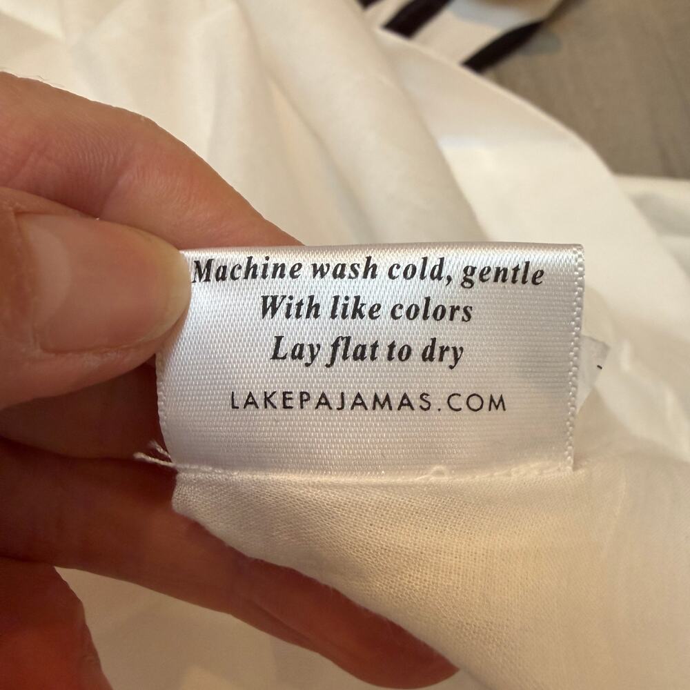 Lake Pajama Poplin Triple Tie Dress XXS NWOT - Picture 6 of 7